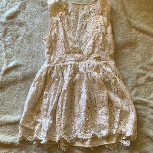 Cream colored lace dress